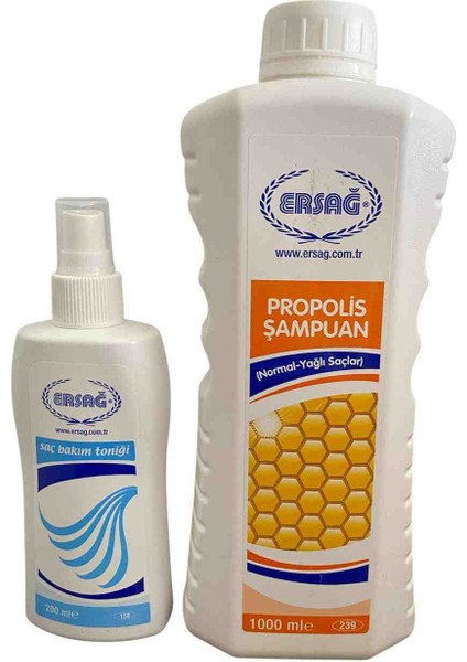 Propolis Şampuan 1000ML +Saç Bakım Toniği (Özel Set)