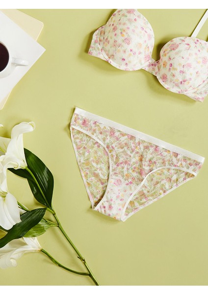 Yeni Sezon Cicekli Dantelli Bikini Kulot - S58192Z8