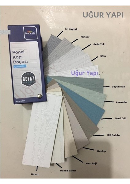 Su Bazlı Amerikan Panel Kapı Boyası Kokusuz 0,75 Lt + Boyama Seti