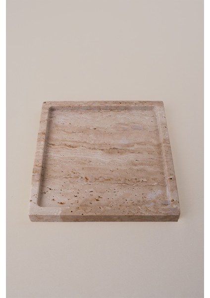 Dekoratif Mermer Tepsi Naturel 18X18 cm modelleri