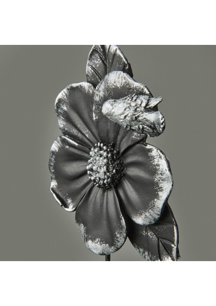 Deco Fiore Dekor - Siyah / Gümüş - 32 cm