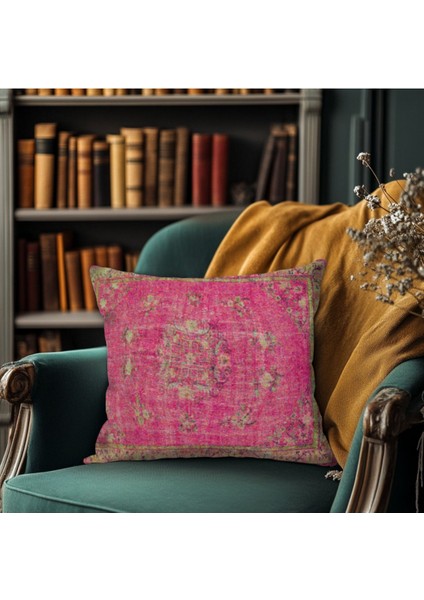 Vintage Motif Etnik Desenli Baskı Kırlent Kılıfı