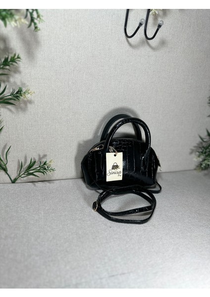 Kadın Mini Kroko Desen Çapraz Askılı El ve Omuz Çantası fiyatları