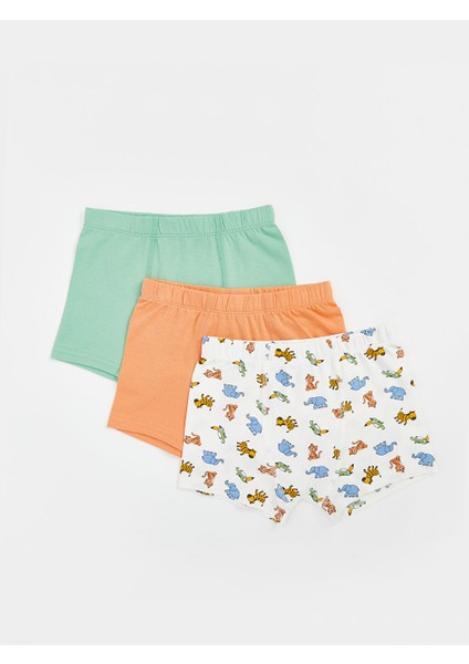 Yeni Sezon Beli Lastikli Baskili Erkek Cocuk Boxer 3'lu - S5DU38Z1