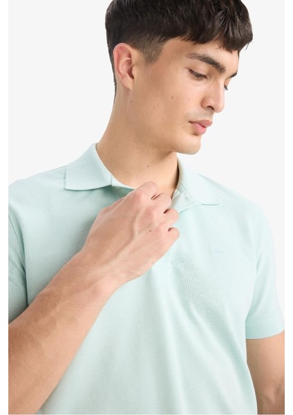 Yeni Sezon %100 Pamuk Slim Fit Dar Kesim Polo Yaka Kısa Kollu Pamuklu Nakışlı Pike Polo Tişört fırsatları