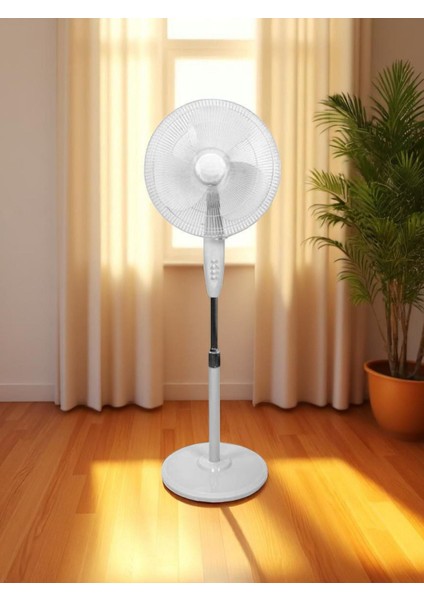 GR30 Merkür 3 Kademeli Ayaklı Vantilatör 40 cm Beyaz