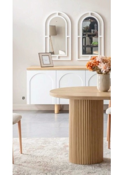 Zenith Iskandinav Oval Natural Ahşap Bohem Masa 90X190 modelleri