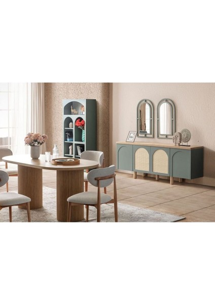 Zenith Iskandinav Oval Natural Ahşap Bohem Masa 90X190 fırsatları