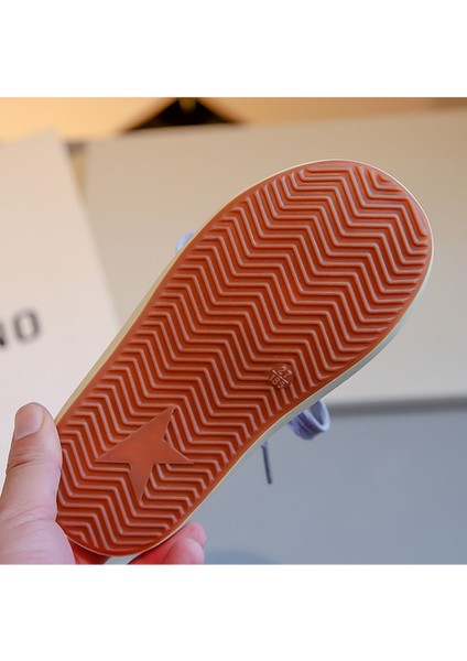 Özel Tasarım Gümüş Yıldız Detaylı Çocuk Sneaker - Pembe indirimleri