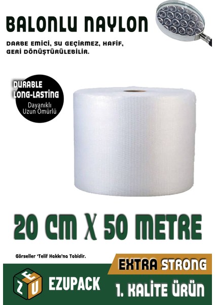 Balonlu Naylon Patpat 20CMX50MT 1 .sınıf Balonlu Poşet Patpat Havalı Naylon Pat Pat Ambalaj