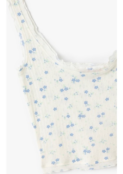 Yeni Sezon Çiçek Desenli Pamuklu Şortlu Pijama Takımı