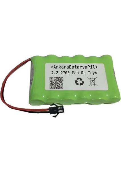 7.2 2700 Mah Siyah Soketli Oyuncak Bataryası