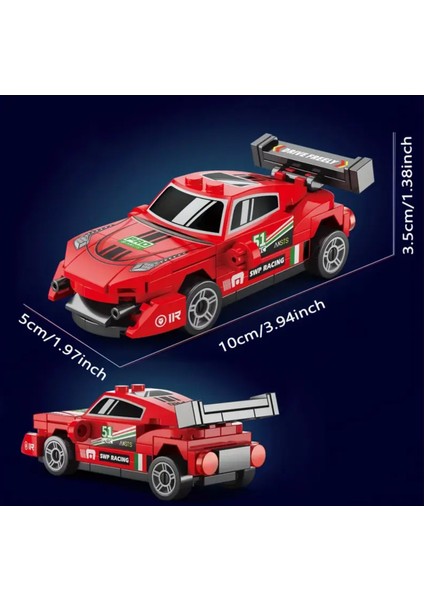 Stil Spor Araba Süper Yapı Blokları Modeli Yarış Arabası Model modelleri