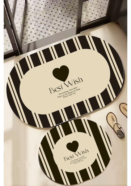 Best Wish 2'li Banyo Paspas Seti Takımı, Kaydırmaz Tabanlı Djtbanyo