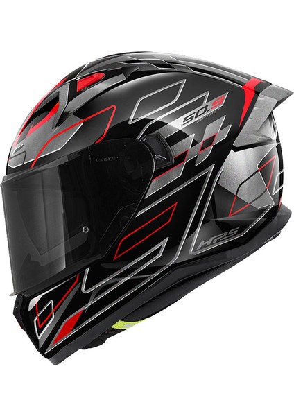 Gıvı 50.9 Assault Siyah-Tıtanıum-Kırmızı Kask