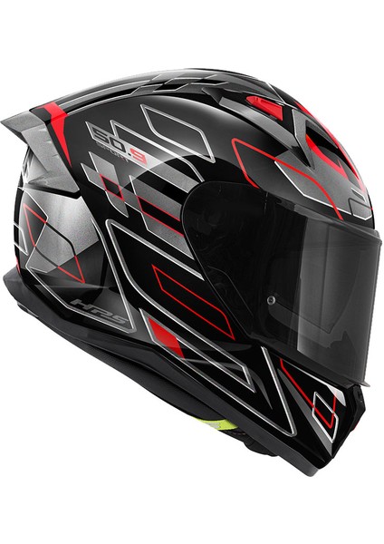 Gıvı 50.9 Assault Siyah-Tıtanıum-Kırmızı Kask