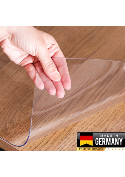 1.6 mm Alman Üretimi -Gıda Temasına Uygun - Fitalat Içermeyen- Kokusuz - Şeffaf Pvc Masa Örtüsü