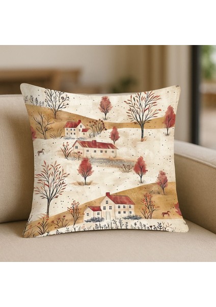 Renkli Patchwork Desenli Yastık Kılıfı Kare fırsatları