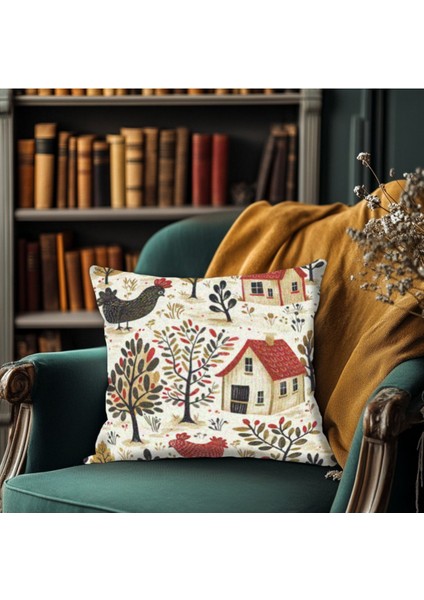 Canlı Geometrik Figürlü Kırlent Kılıfı Kare fiyatları