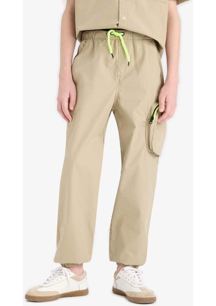 Yeni Sezon Erkek Çocuk Kargo Cepli Jogger Paça Paraşüt Pantolon