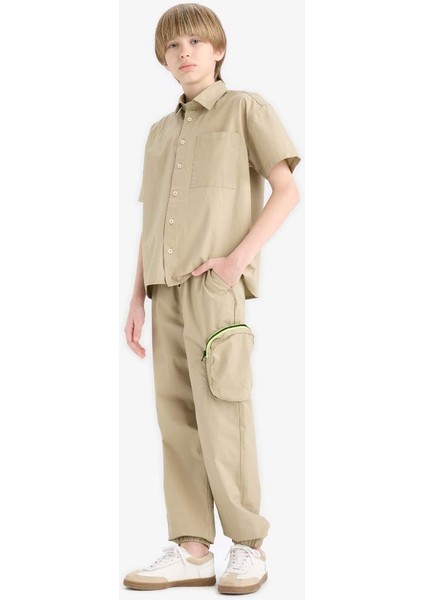 Yeni Sezon Erkek Çocuk Kargo Cepli Jogger Paça Paraşüt Pantolon