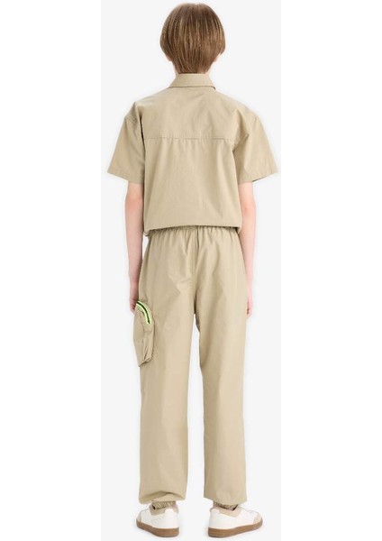 Yeni Sezon Erkek Çocuk Kargo Cepli Jogger Paça Paraşüt Pantolon