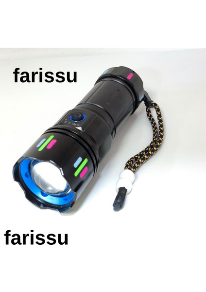 Şarjlı LED El Feneri | 100W | 12000 Lümen | 4500 Mah | Zoomlu – Type-C indirimleri