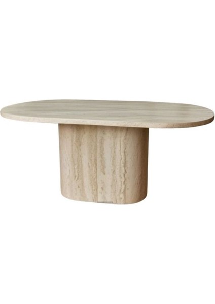 Lucca Oval Traverten Masa, 90X170 indirimleri