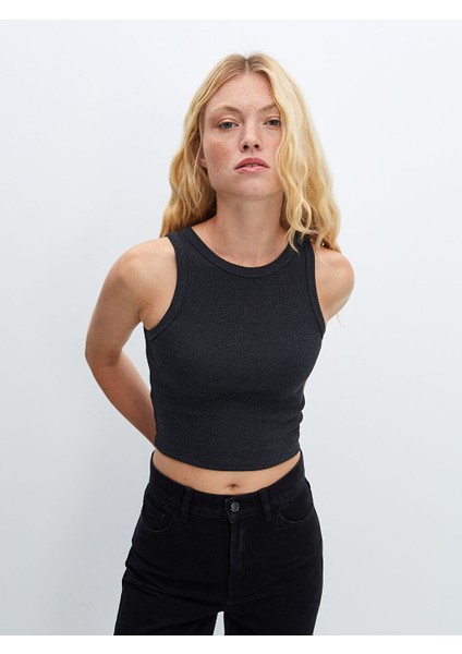 Yeni Sezon Bisiklet Yaka Kadin Crop - S5FG24Z8