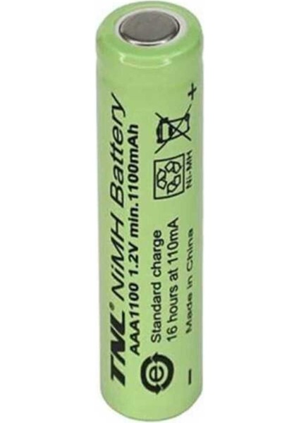 1100MAH Aaa Ni-Mh Ince Başlıksız Pil