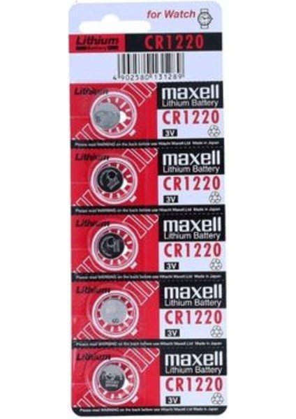 CR1220 3V Lityum Pil 5'li Paket