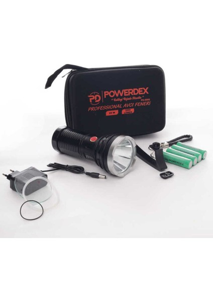 PD-9900 Şarj Edilebilir Pilli Profesyonel Avcı El Feneri 25W