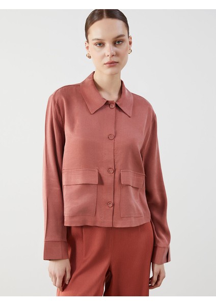 Yeni Sezon Gomlek Yaka Oversize Kadin Ceket - S5M419Z8