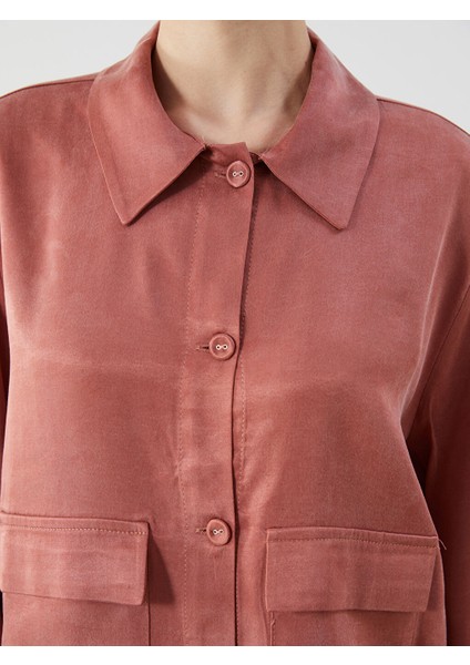 Yeni Sezon Gomlek Yaka Oversize Kadin Ceket - S5M419Z8