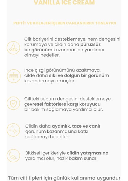 Vanilla Ice Cream: Peptit ve Kolajen Içeren Canlandırıcı Tonik fiyatları