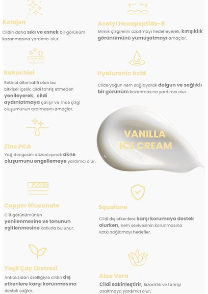 Vanilla Ice Cream: Peptit ve Kolajen Içeren Canlandırıcı Tonik modelleri