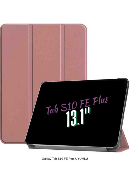 Galaxy Tab S10 Fe Plus Uyumlu 13.1" Katlanabilen Standlı Smart Cover Akıllı Tablet Kılıfı