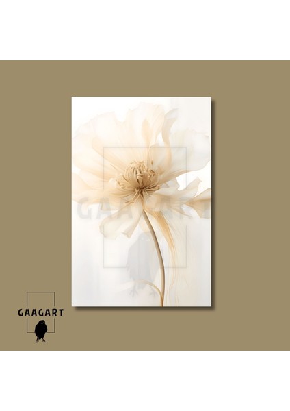 3'lü Kanvas Salon Tablosu Seti Kremrengi Soft Kelebek ve Çiçek modelleri