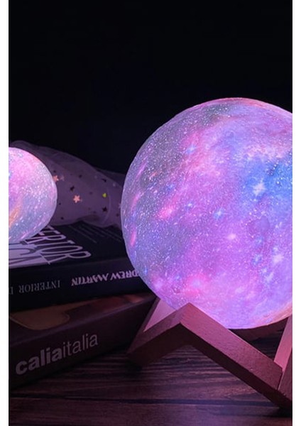 Dekoratif 3D Tasarımlı Renk Değiştiren Galaksi Gezegen Gece Lambası fiyatları