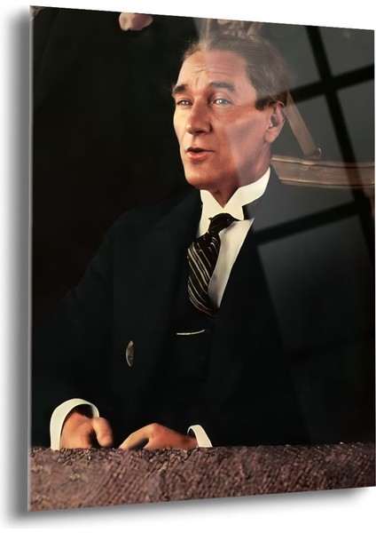 Atatürk Cam Tablo - Cam Tablolar - Atatürk Tablo - Atatürk Portresi - Atatürk Tablosu - ATA035