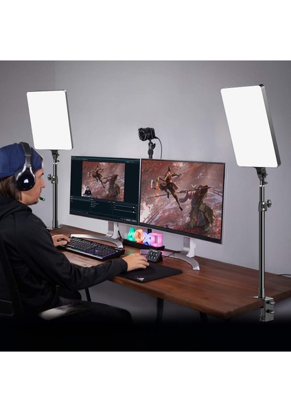 P300T Bicolor Ikili Profesyonel Youtuber 80W Masaüstü Yayıncı Işık Seti fiyatları