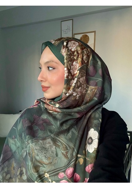 Tasarım Ipek - Luna Serisi Kahve - Mor - Yeşil - Su Yeşili - Gri | Ad Astra Scarf Koleksiyonu Ipek Pamuk Karışımı Şal (75X185 Cm) fiyatları