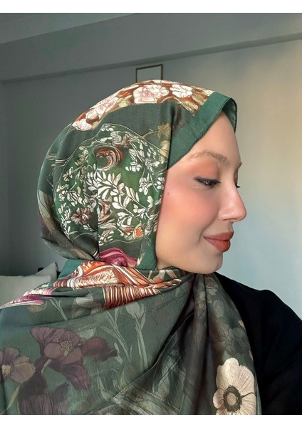 Tasarım Ipek - Luna Serisi Kahve - Mor - Yeşil - Su Yeşili - Gri | Ad Astra Scarf Koleksiyonu Ipek Pamuk Karışımı Şal (75X185 Cm) indirimleri