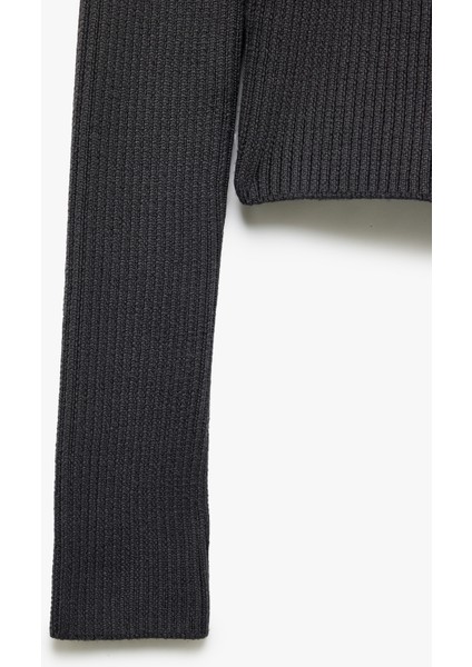 Yeni Sezon Slim Fit Uzun Kollu Omzu Açık Madonna Yaka Triko Kazak indirimleri