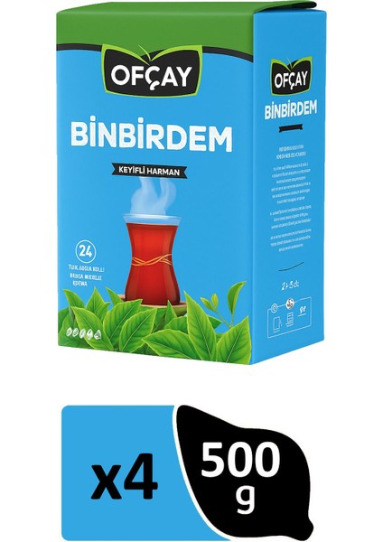 Binbirdem Siyah Dökme Çay 500 gr x 4 Adet