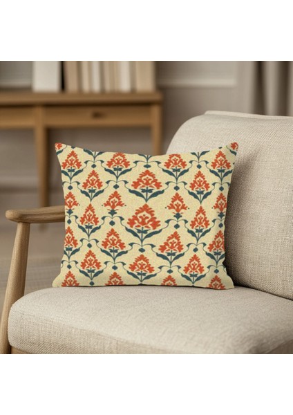 Anadolu Köy Desenli Kırlent Kılıfı