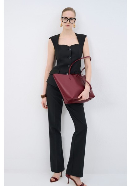 Vatkalı Önü Cepli Yelek Siyah 17943071002 indirimleri