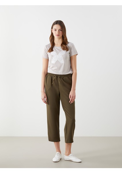 Yeni Sezon Beli Lastikli Kadin Pantolon - S5LK79Z8