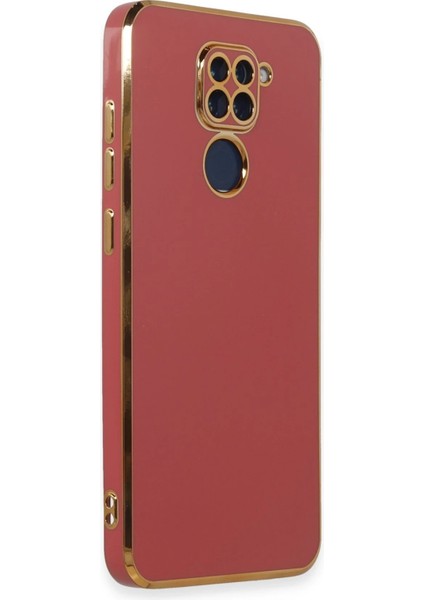 Xiaomi Redmi Note 9 Kılıf Volet Silikon - Kırmızı Bstmy