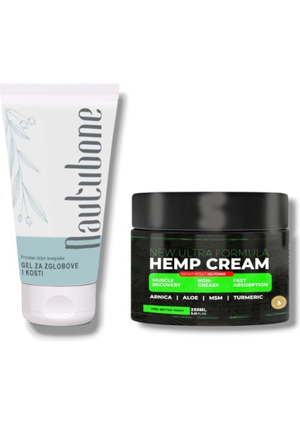 Nautubone 50 ml + Hemp Ultra 250 ml Krem ile Tüm Vücut Ağrılarını Dindiren Rahatlatan Destek